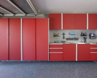 Red-Sliding-Cabinets-CLOSED-w-Stainless-Workbench-Grey-Slatwall-Aug-2013